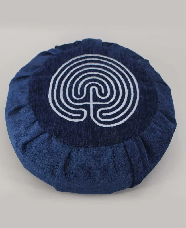 Seven Circles Labyrinth Design Zafu Meditation Cushion