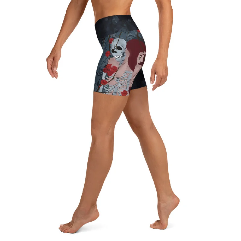 Skeleton & Woman Yoga Shorts