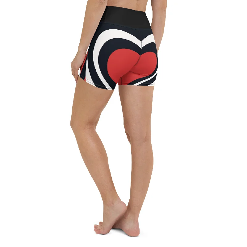 Swirl Heart Shaped Yoga Shorts