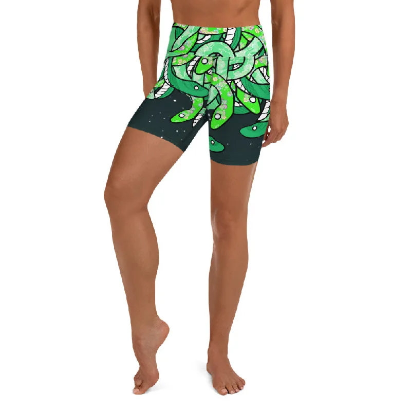 Tangled Snakes Yoga Shorts