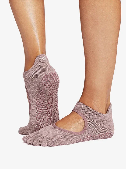 ToeSox Full Toe Bellarina Grip Socks - Rosy