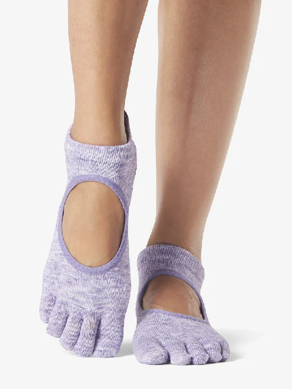 Toesox Full Toe Bellarina Grip Socks - Heather Purple