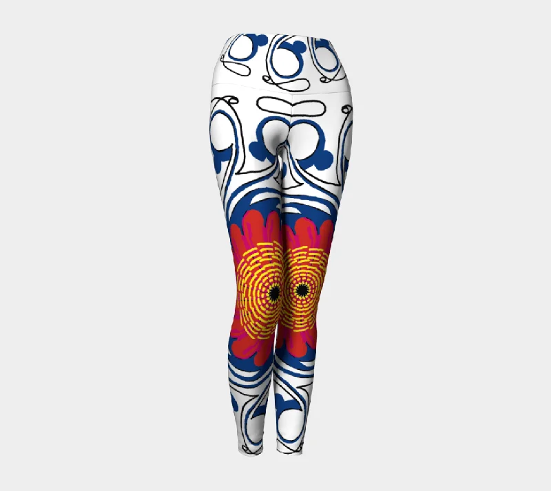 Tripping flower yoga pants