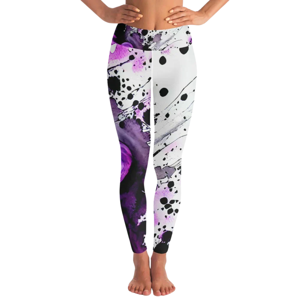 UNLEASH SPIRIT WITH PURPLE HEART YOGA LEGGINGS FOR WOMEN