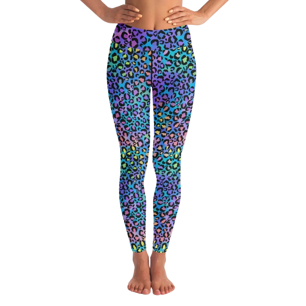 UNLEASH YOUR POWER WITH NEON LEOPARD YOGA LEGGINGS