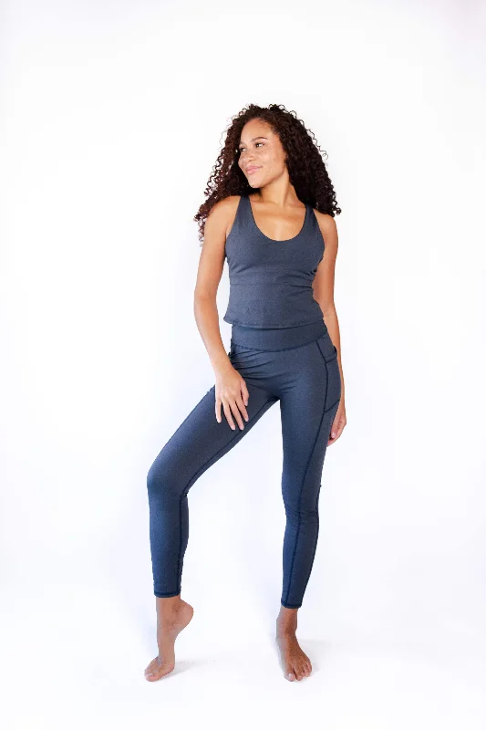 Vitality Tank in Navy Blue by Yoga Democracy