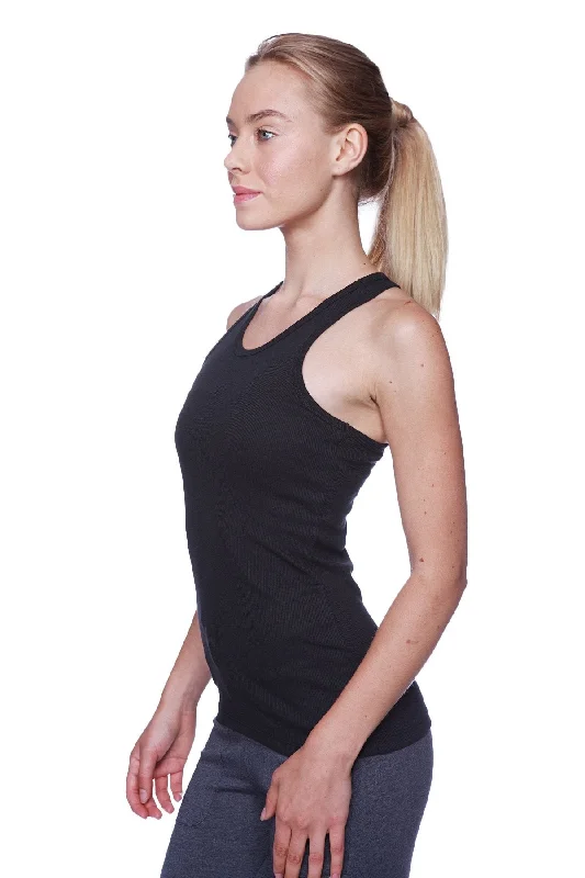 Women's All-American Racerback Tank Top (Black) by 4-rth