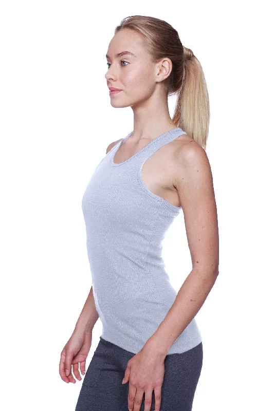 Women's All-American Racerback Tank Top (Heather Grey) by 4-rth