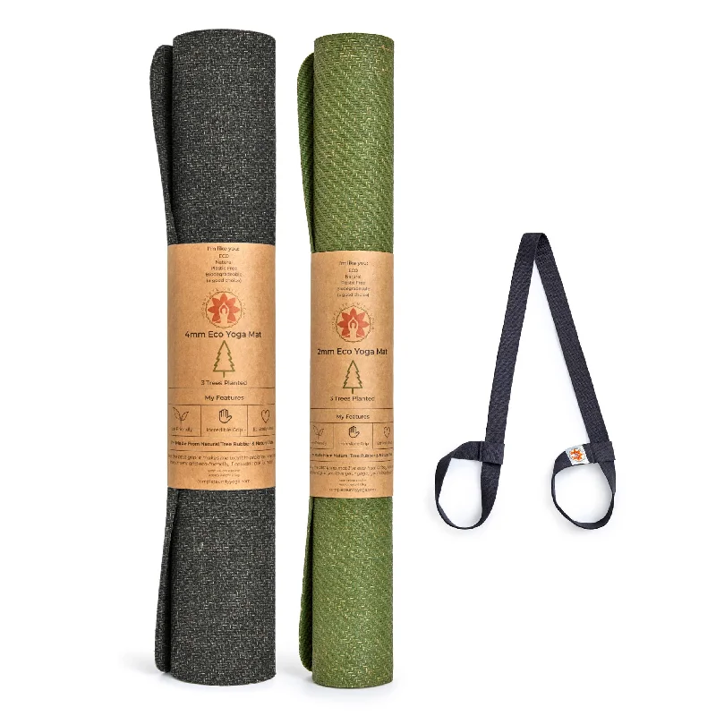 Yoga & Travel Mat Set | CompleteGrip™ Eco Friendly Yoga Mat Set