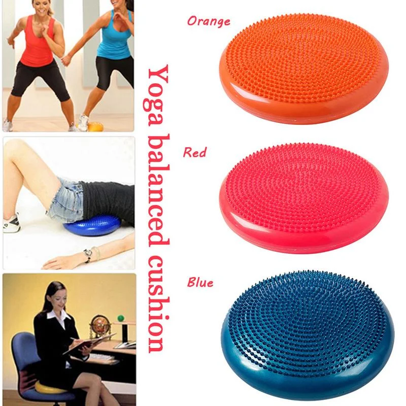 Yoga Balanced Cushion Inflatable Massage Cushion Thickened Explosion Protection Balanced Ball Balance Trainer Weight Loss Tool