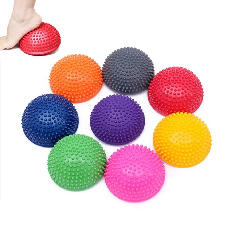 Yoga Half Ball Physical Fitness Appliance Exercise balance Ball point massage stepping stones bosu balance pods GYM YoGa Pilates