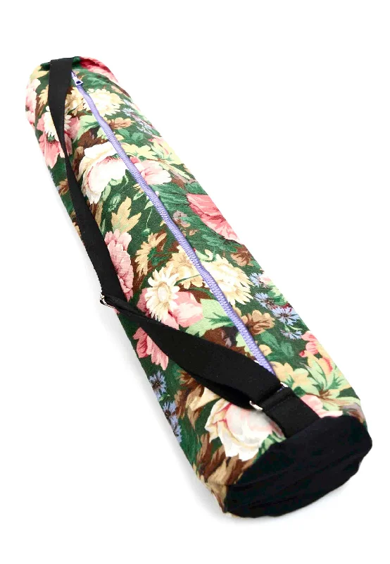 Yoga Mat Bag | Big Flowers - Lilac | Size Small