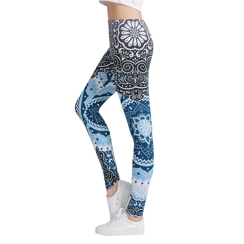 yoga pants Women Fitness Leggings Legging Aztec Round Ombre Printing Leggins Female Legins Sexy Pants High Waist Trouser