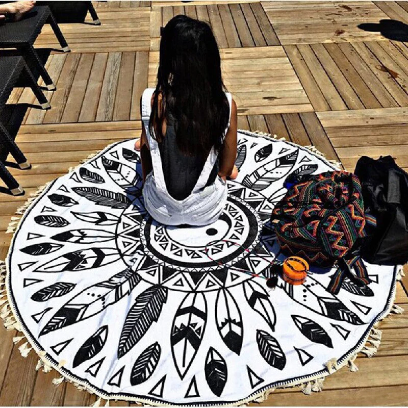 Round Yoga Meditation Towel/Mat