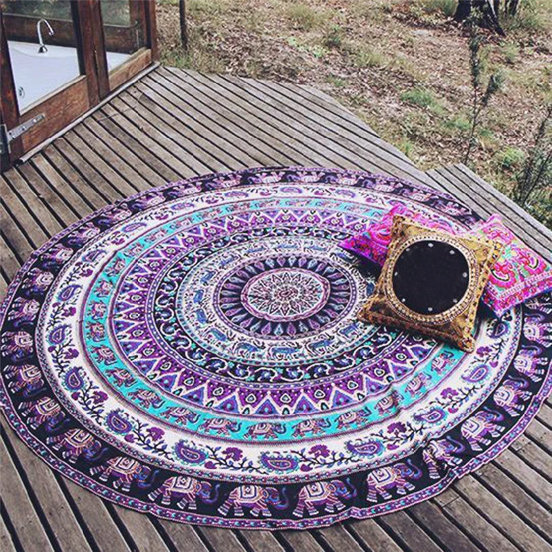 Round Yoga Meditation Towel/Mat