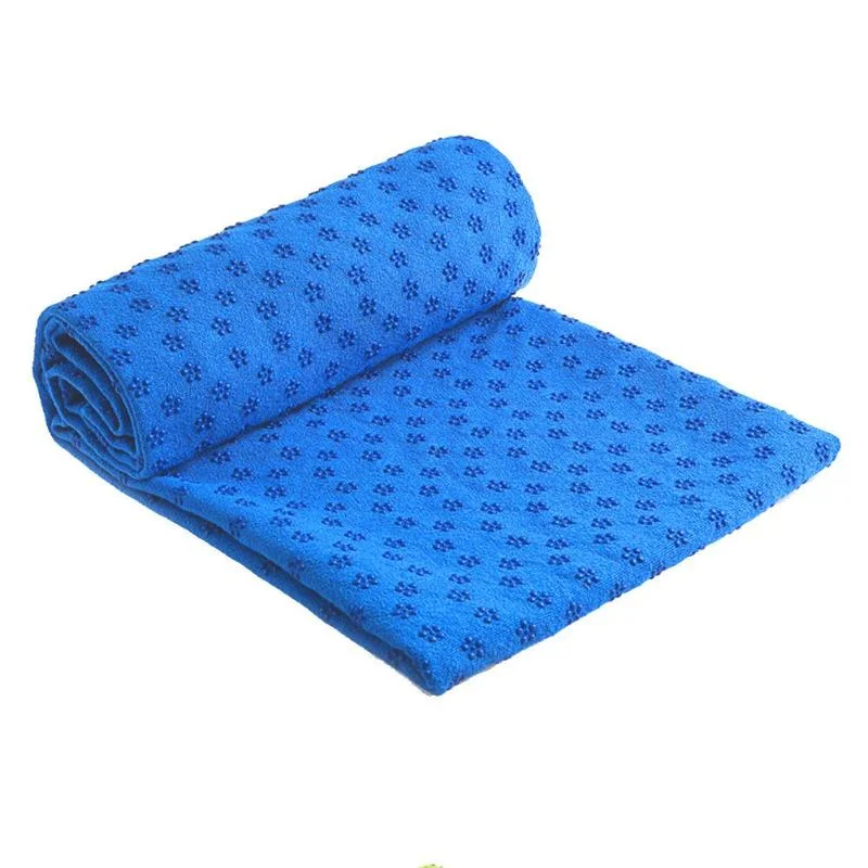 Non Slip Cotton Yoga Mat Rug Plum Dotted Resin Towel Blanket Sweat Absorbing Towel for Sport Fitness Exercise Pilates Supplies