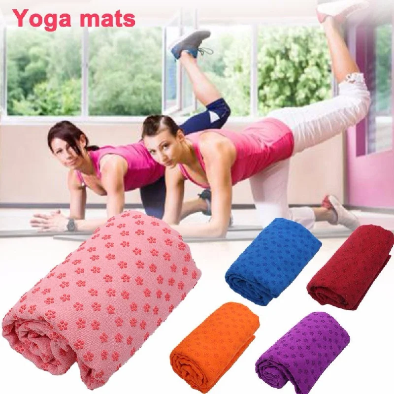 relefree Soft Travel Sport Fitness Exercise Yoga Pilates Mat Cover Towel Blanket Non-slip Sports Towel Yoga Blanket Mat 183x63cm